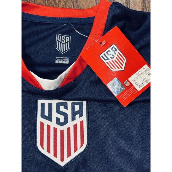 NEW USA Womens S Soccer Federation Navy Short-Sleeve Jersey Official Licensed - Picture 2 of 12